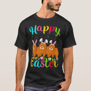 Chow Chow Dog Easter Egg Bunny Chow Chow Happy E T-Shirt