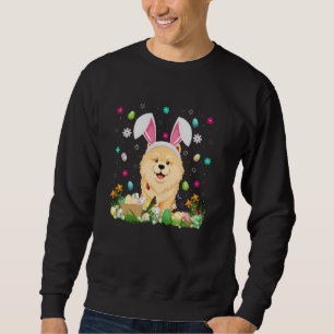 Chow Chow Dog Easter Egg Hunt Bunny Ear Chow Chow  Sweatshirt
