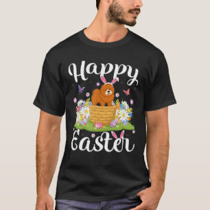 Chow Chow Dog Easter Egg Hunt Floral Chow Chow Eas T-Shirt