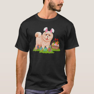 Chow Chow Dog Easter Egg Hunting Bunny Chow Chow E T-Shirt