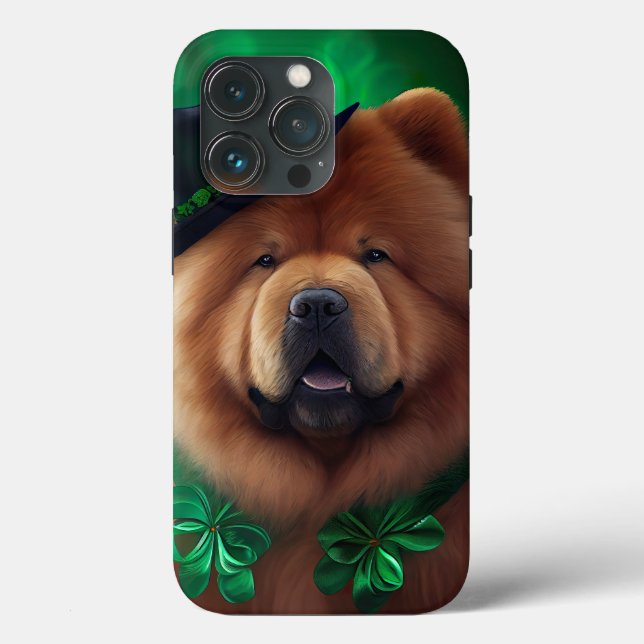 Chow Chow Dog in St. Patrick's Day Dress Case-Mate iPhone Case (Back)