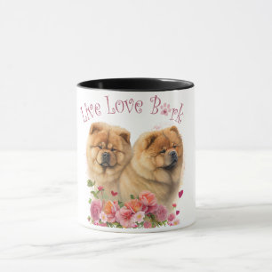 Chow Chow Dog Mum Floral Mug