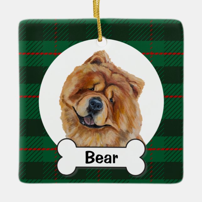 Chow Chow Dog Ornament (Front)