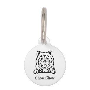 Chow Chow  dog personalised name tag