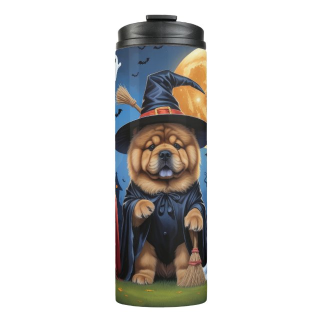 Chow Chow Dog Pumpkin Halloween Funny  Thermal Tumbler (Front)