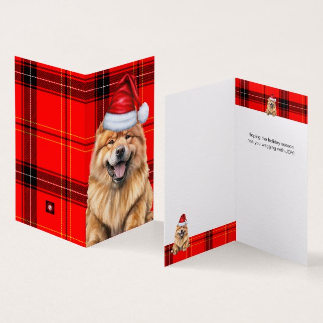 Chow Chow Dog Red Black Plaid Christmas Holiday (Inside and Outside)