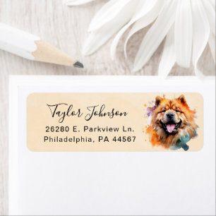 Chow Chow Dog Return Address Label