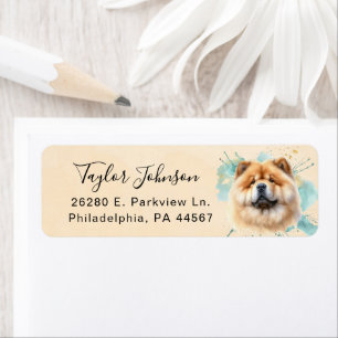Chow Chow Dog Return Address Label