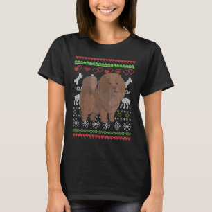 Chow Chow Dog Santa Claus Ugly Christmas Pattern X T-Shirt