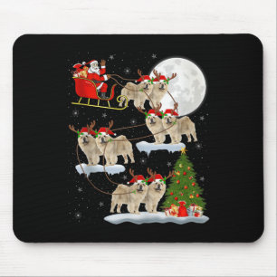 Chow Chow Dog Santa Sleigh Flying Funny Magical Ch Mouse Mat