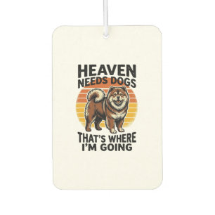 Chow Chow Dog Shirt Heaven Tribute Vintage Engravi Car Air Freshener