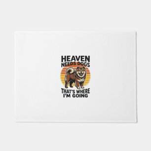 Chow Chow Dog Shirt Heaven Tribute Vintage Engravi Doormat