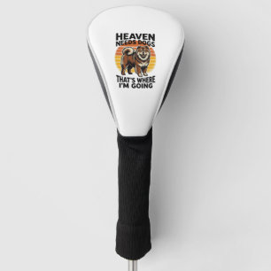 Chow Chow Dog Shirt Heaven Tribute Vintage Engravi Golf Head Cover