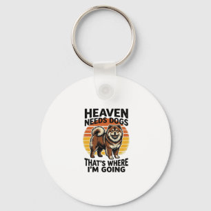 Chow Chow Dog Shirt Heaven Tribute Vintage Engravi Key Ring