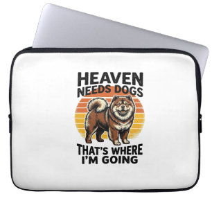 Chow Chow Dog Shirt Heaven Tribute Vintage Engravi Laptop Sleeve