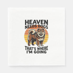 Chow Chow Dog Shirt Heaven Tribute Vintage Engravi Napkin