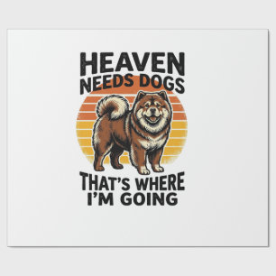 Chow Chow Dog Shirt Heaven Tribute Vintage Engravi Wrapping Paper