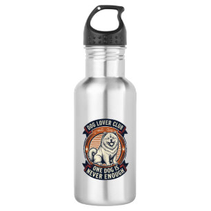 Chow Chow Dog Shirt One Dog Is Never Enough Retro 532 Ml Water Bottle