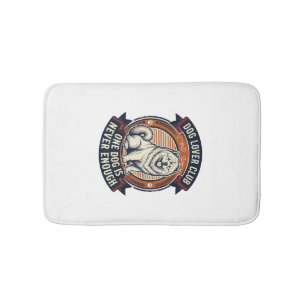 Chow Chow Dog Shirt One Dog Is Never Enough Retro Bath Mat
