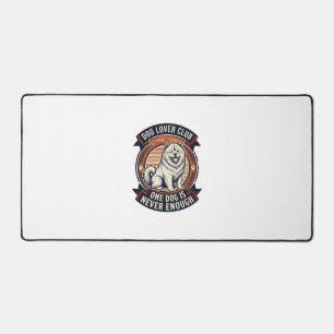 Chow Chow Dog Shirt One Dog Is Never Enough Retro Desk Mat