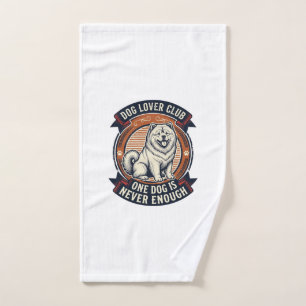 Chow Chow Dog Shirt One Dog Is Never Enough Retro Hand Towel