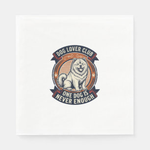 Chow Chow Dog Shirt One Dog Is Never Enough Retro Napkin
