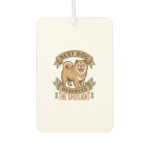 Chow Chow Dog Shirt Vintage Engraving Funny Pet De Car Air Freshener