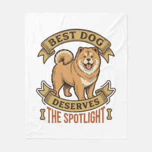 Chow Chow Dog Shirt Vintage Engraving Funny Pet De Fleece Blanket
