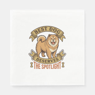 Chow Chow Dog Shirt Vintage Engraving Funny Pet De Napkin
