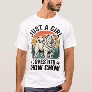 Chow Chow Dog Shirt Vintage Girl Dog Lover Art_1