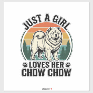 Chow Chow Dog Shirt Vintage Girl Dog Lover Art_1