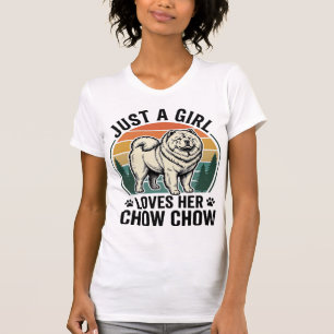 Chow Chow Dog Shirt Vintage Girl Dog Lover Art_1