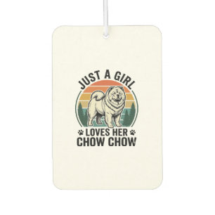 Chow Chow Dog Shirt Vintage Girl Dog Lover Art_1 Car Air Freshener