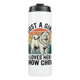 Chow Chow Dog Shirt Vintage Girl Dog Lover Art_1 Thermal Tumbler
