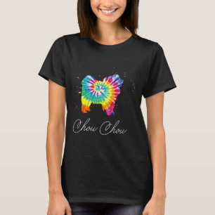 Chow Chow Dog Tie Dye Rainbow Dog Mum Love R   251 T-Shirt