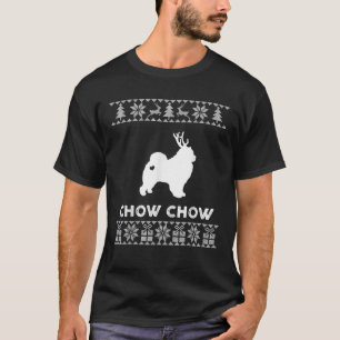 Chow Chow Dog Xmas Christmas Reindeer Ugly Christm T-Shirt