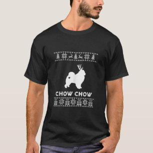 Chow Chow Dog Xmas Christmas Reindeer Ugly Christm T-Shirt