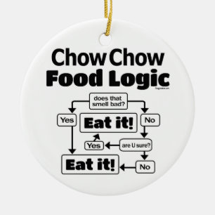 Chow Chow Food Logic Ceramic Tree Decoration