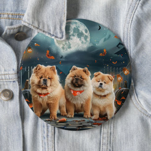Chow Chow Halloween Spooky 6 Cm Round Badge