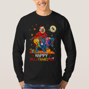 Chow Chow Happy Hallothanksmas Halloween Thanksgiv T-Shirt