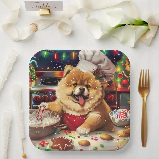 Chow Chow Holiday Baking: Festive Christmas Paper Plate (Wedding)