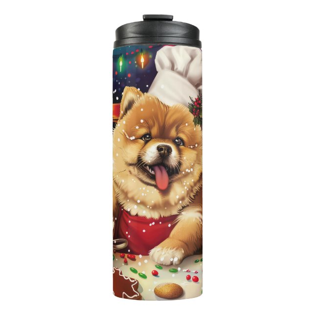 Chow Chow Holiday Baking: Festive Christmas Thermal Tumbler (Front)