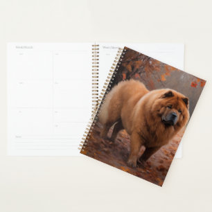 Chow Chow in Autumn Leaves Fall Inspire Planner
