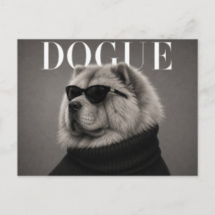 Chow Chow Luxury Fashion Editorial Postcard