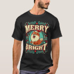 Chow Chow Merry Bright Christmas Santa Claus Dog  T-Shirt<br><div class="desc">Chow Chow Merry Bright Christmas Santa Claus Dog</div>