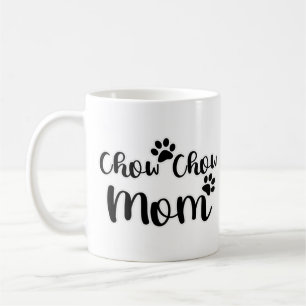 Chow Chow Mum Pawprints Graphic Design Coffee Mug