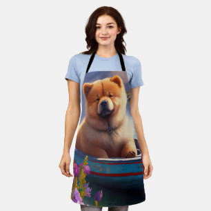 Chow Chow on a Paddle: A Scenic Adventure Apron