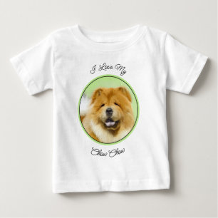 Chow Chow Painting - Cute Original Dog Art Baby T-Shirt