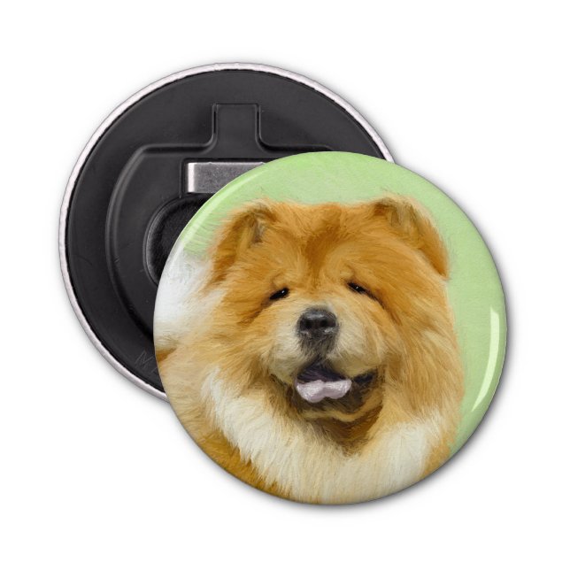 Chow Chow Painting - Cute Original Dog Art Bottle Opener (Front)