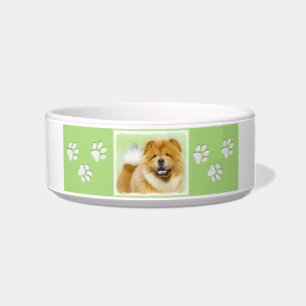 Chow Chow Painting - Cute Original Dog Art Bowl